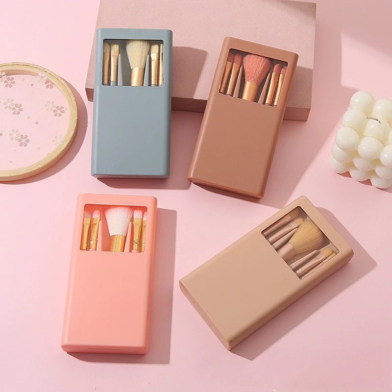 Portable Multi-Functional Makeup Brush Tool 5PC/Set Cosmetic Brush Mini Set Eyeshadow Foundation Beginner Soft Hair Beauty Tool