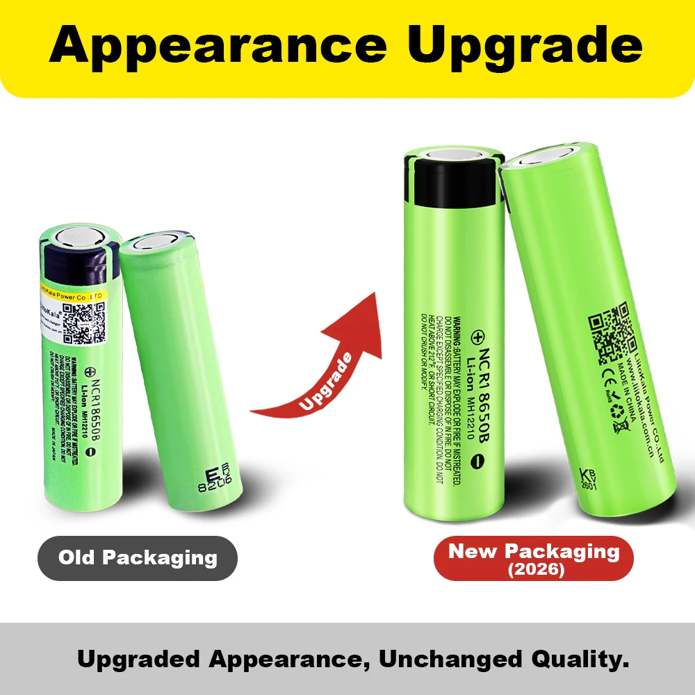 Liitokala 2025 NCR18650B 100% New Original 3.7v 3400mah 18650 Rechargeable Lithium Battery For Flashlight Batteries