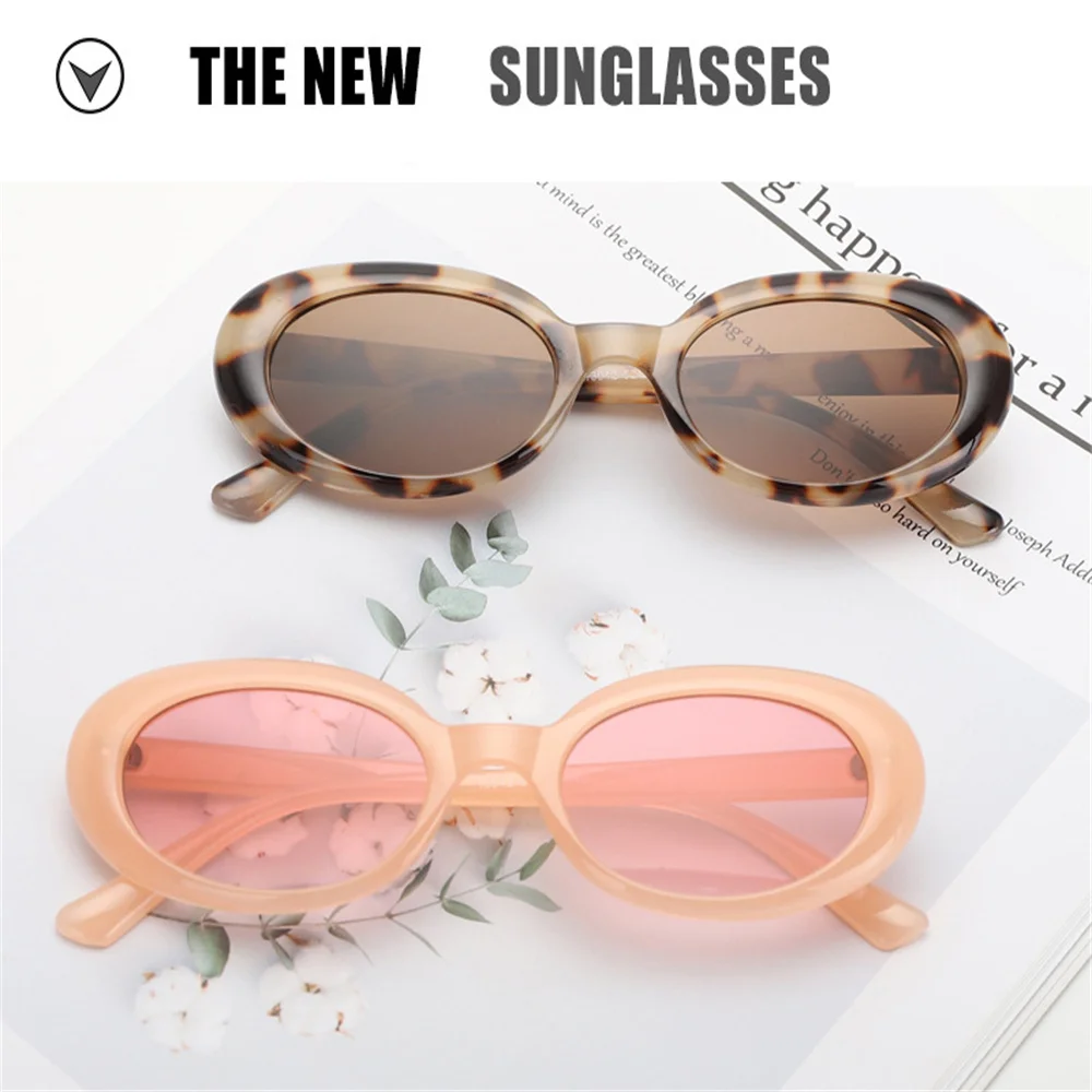 Fashion Large Oval Frameless Personality Trend Sunglasses Female European And American Street Shooting Ins Style Sunglasses