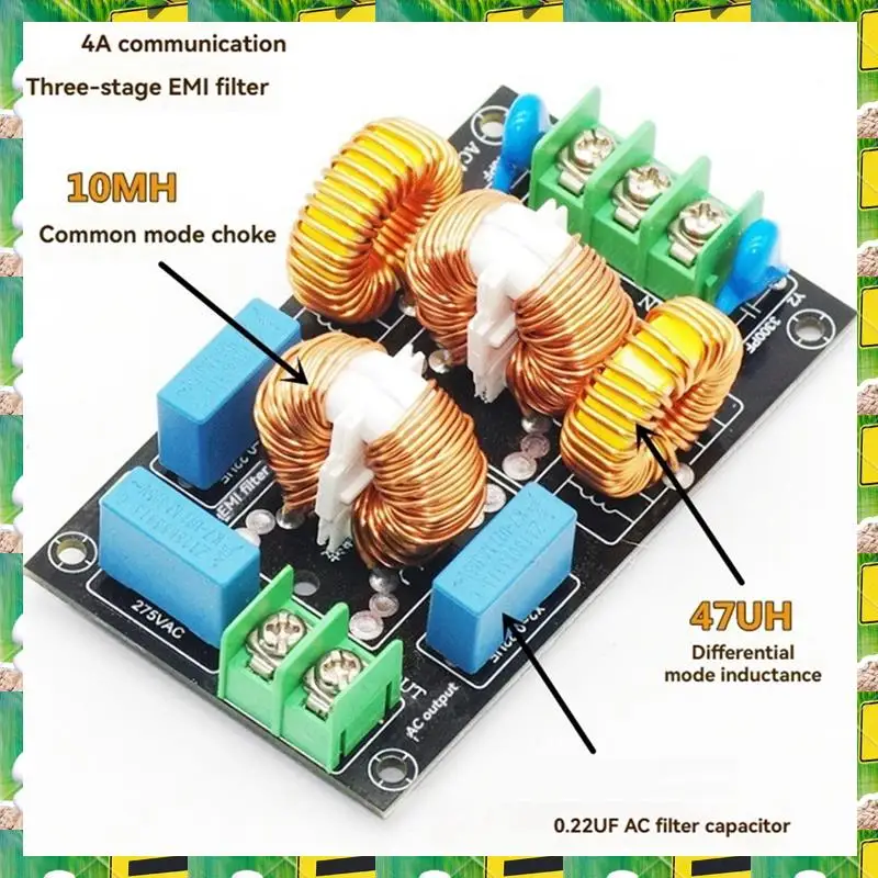 3C Electron EMI Power Filter Board Audio Amplifier Power Supply Filter Common Mode High Current Electromagnetic Hifi Audio,EMI P