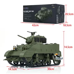 Scala 1/16 US study M5A1 RTR Tank British VI Light Tank Model Radio Control Panzer regali per veicoli con luce sonora giocattoli per ragazzi