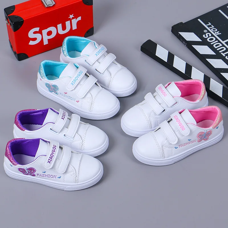 Spring Autumn Kids Embroidered Sneakers Children Soft Sole Non-slip Running Shoes Boys Girls Campus Casual Shoes Everyday Wear