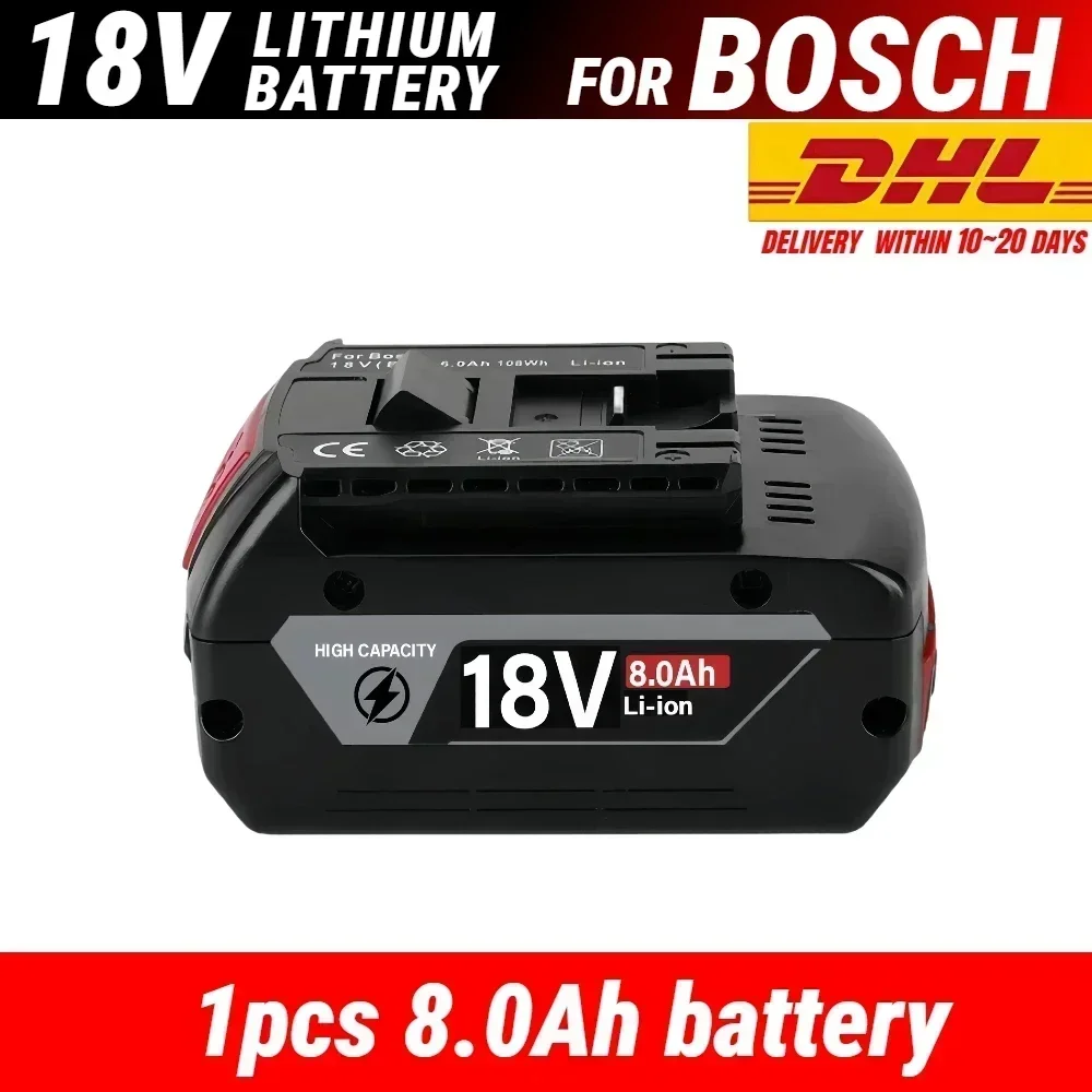 100% origineel voor Bosch 18V accu, 12.0Ah draadloze lithium-ion accu voor elektrisch gereedschap, BAT609 BAT610G BAT618 BAT620 BAT622