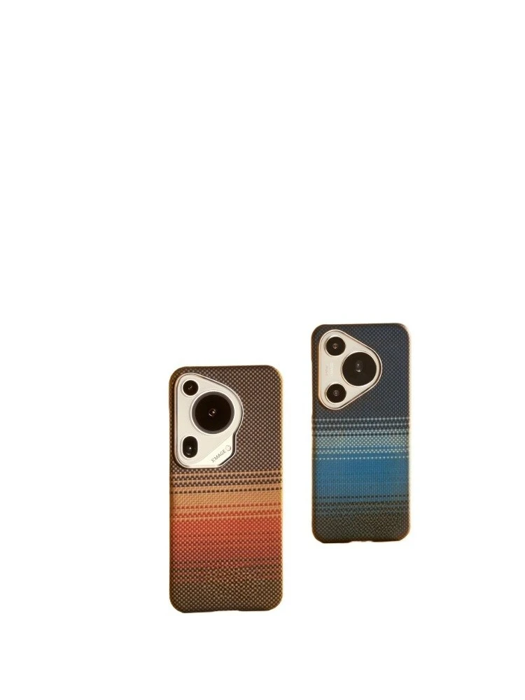 حافظة هاتف محمول p70pro/pro + حافظة واقية مضفرة من كيفلر غروب الشمس Moonrise رفيعة للغاية من ألياف الكربون المغناطيسية MagSafe #1