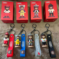 Car Keychain Little Bear Blind Box Pendant Key Ring Couples Gift For Audi A5 A3 Q5 A1 A2 A4 A6 A7 A8 Q1 Q2 Q3 Q4 Q6 Q7 Q8 TT RS3
