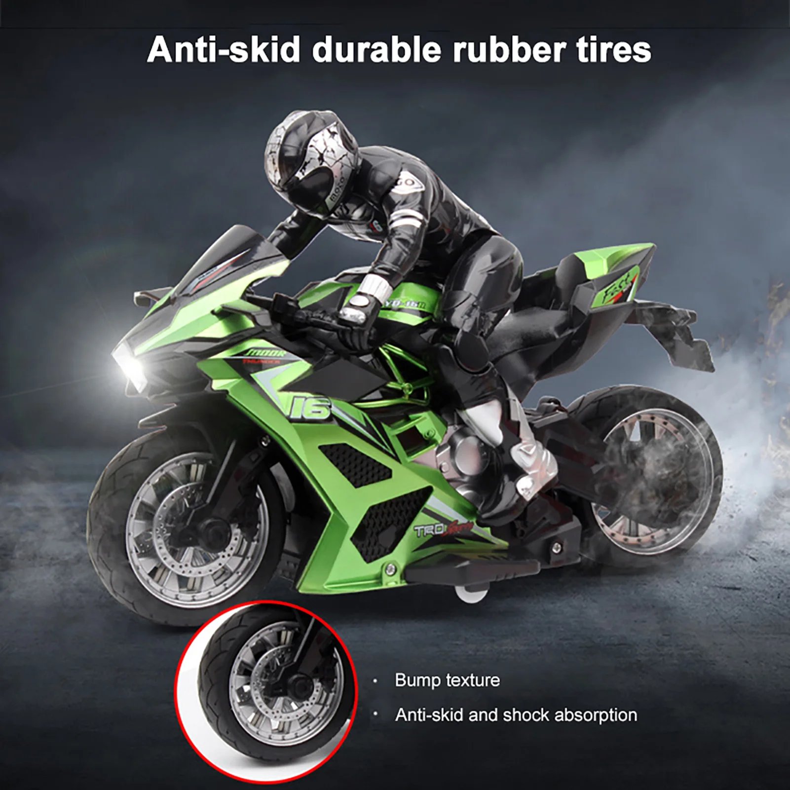 Remote Control Off-Roading Motorcycle Toy Portable Wear Resistant Stunt Drift Car Toy Vehicle for Children Kid Boy Girl