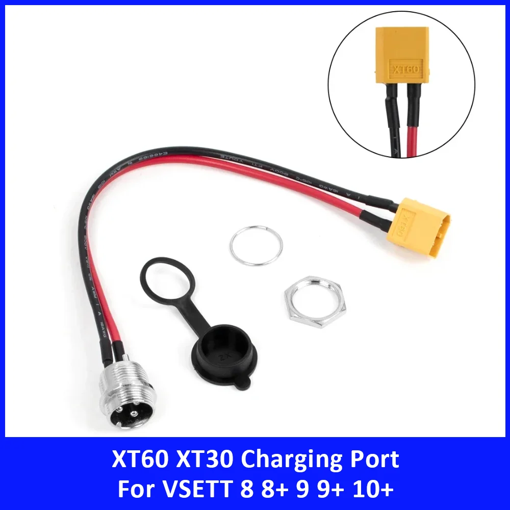 XT60 XT30 3Pin Charging Port Socket for VSETT 8 8+ 9 9+ 10+ for ZERO 8 9 10 8X 10X 11X for Speedual Charging Plug Scooter Parts