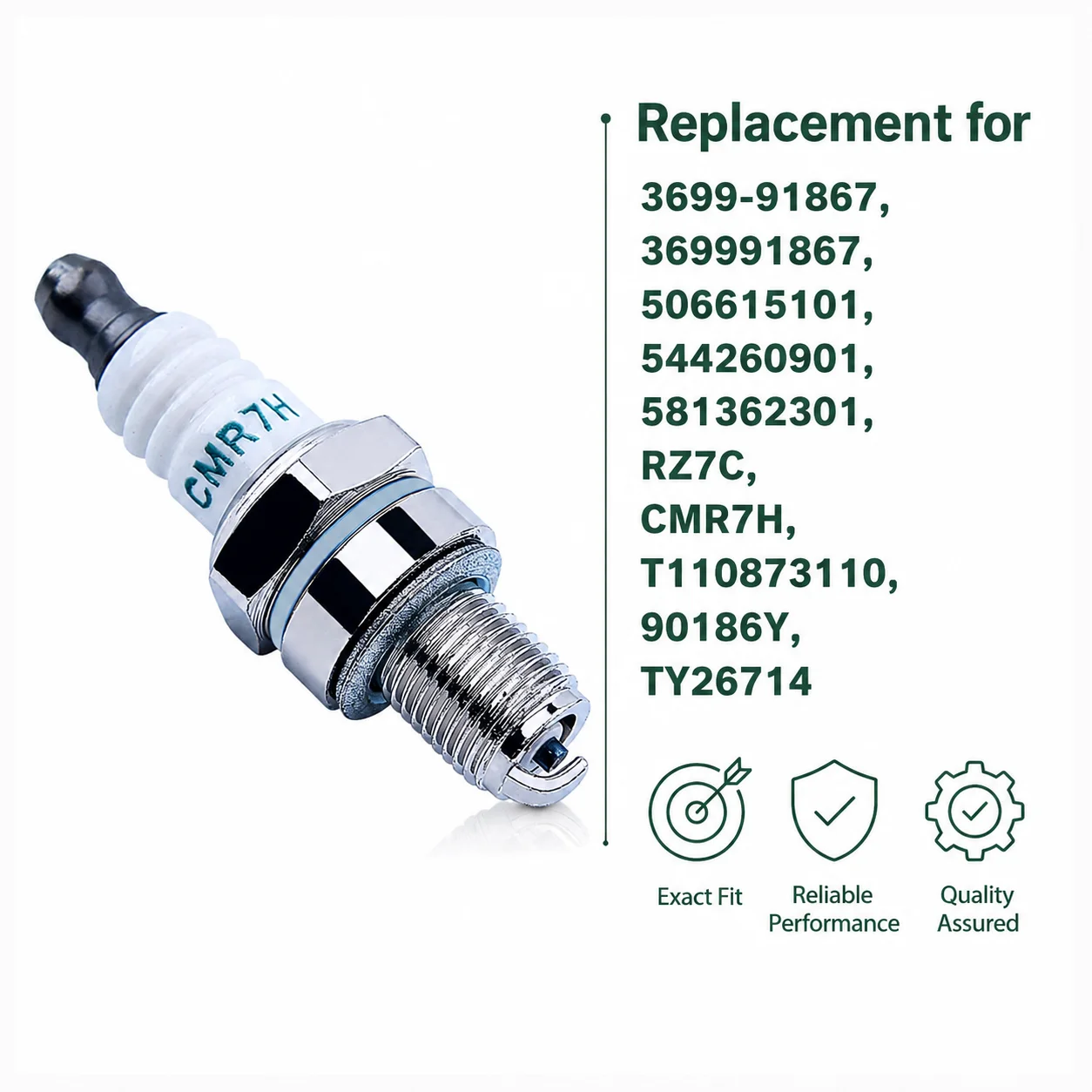CMR7H Spark Plug 4 Pack Fits Shindaiwa Echo John Deere Blowers Brushcutters Trimmers Edgers Replaces 3699-91867 90186Y TY26714