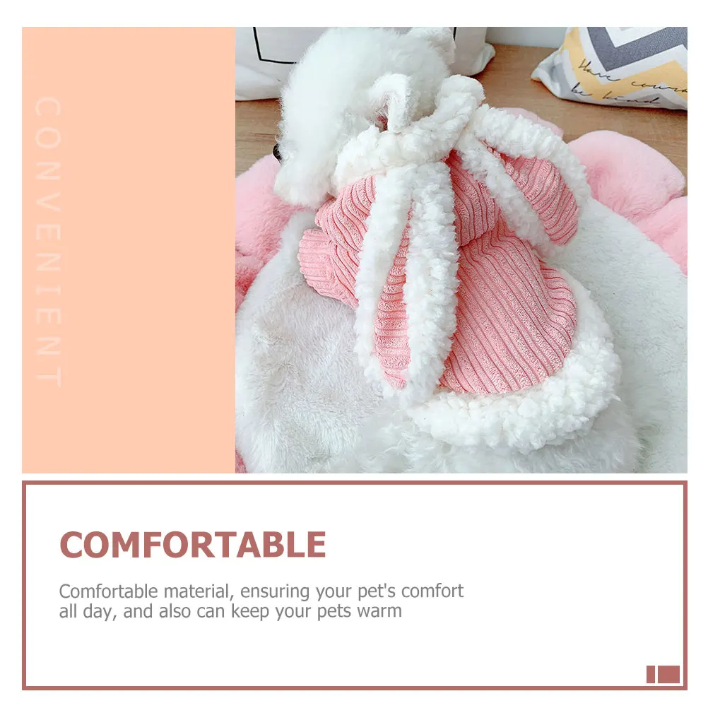 

Thickened Dog Clothes Pet Warmth Small Puppy Coat Hoodies Corduroy for Cold Weather Rabbit Clothing