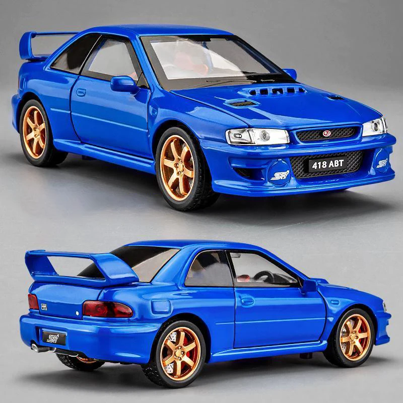

1:32 Subaru Impreza Sti Car Model Sports Car Simulation Car Alloy Model Children's Toy Car Boy Collection Ornaments