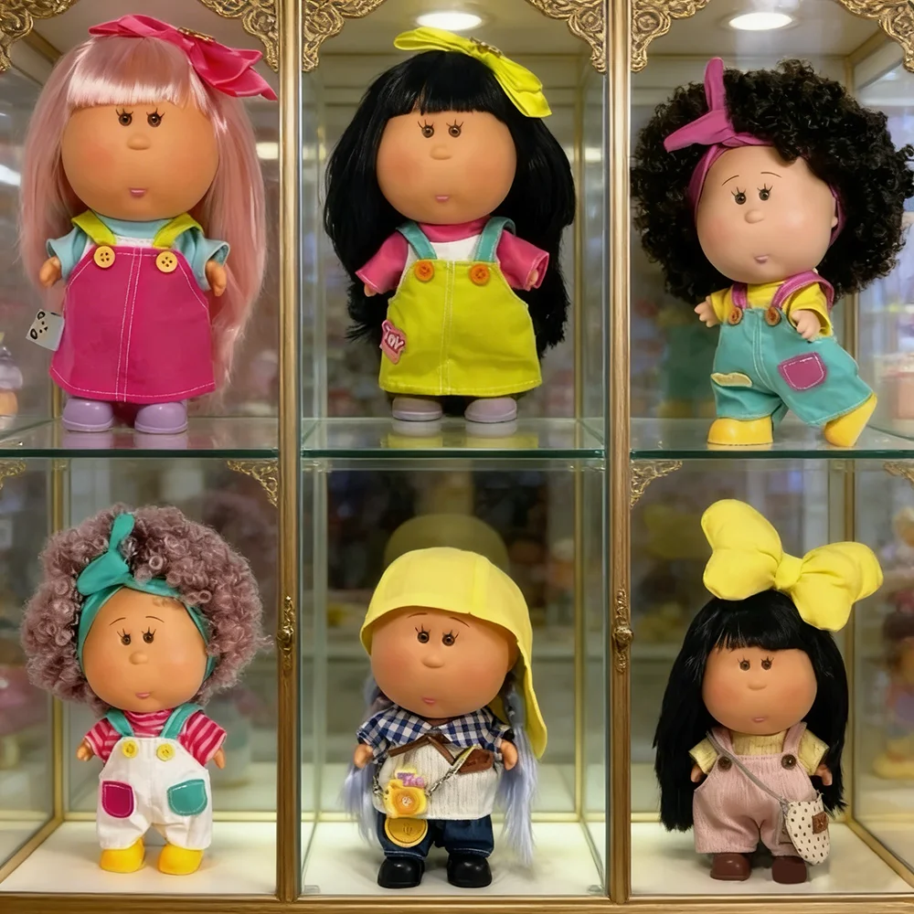 

New 18cm Bean Eye Cute Vinyl Doll for Children DIY Companion Doll