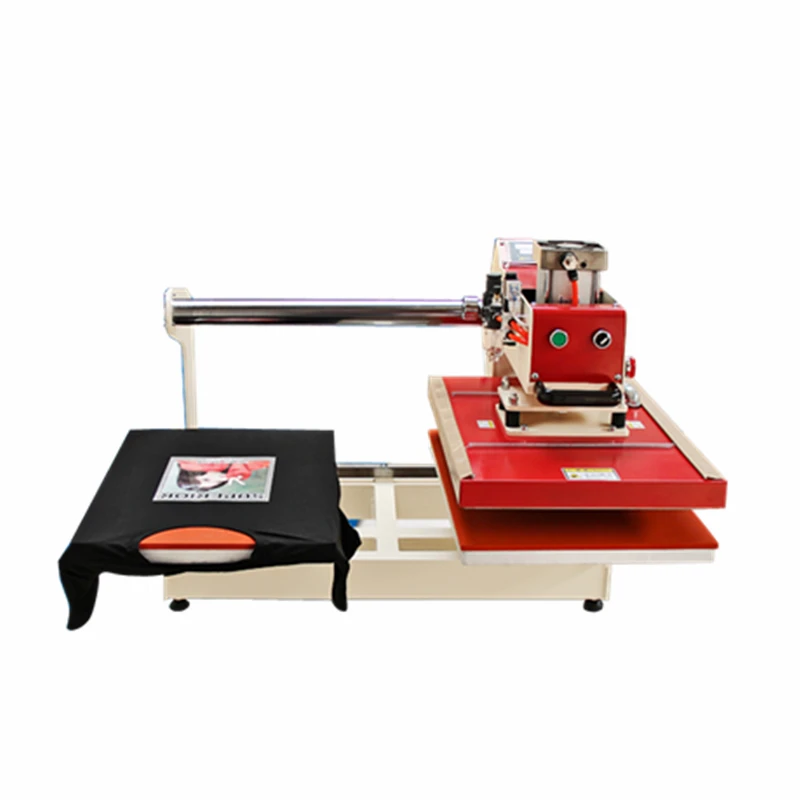 LY Double Station Heat Press Machine 38x38 30x30cm Pneumatic Automatic Can Continuous Work T-Shirt Printing Machine 2000W 2300W