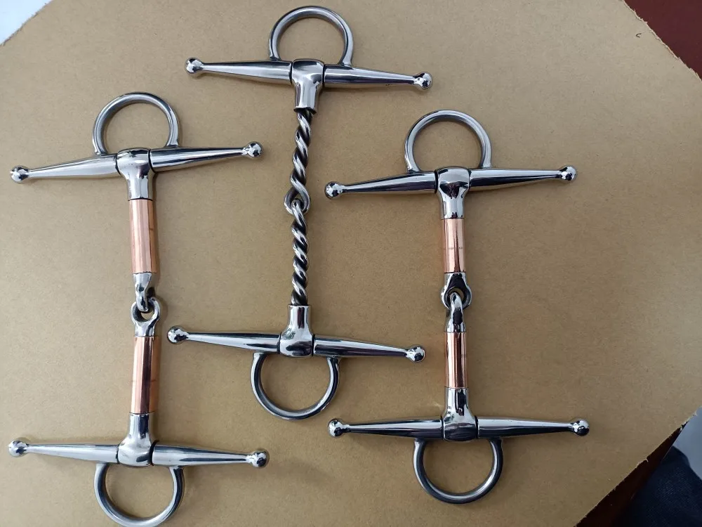 304 Stainless Steel Red Copper Tube H-type Overlord Bit Harness Equestrian Supplies Hydraulics Accessories Reins Bridle