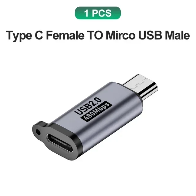 Адаптер USB-C на Micro/Mini USB для iPhone, Xiaomi, Samsung — фото товара
