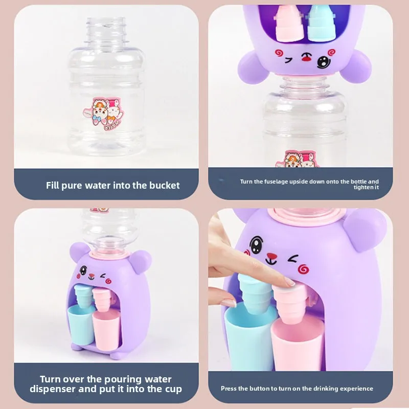 لعبة توزيع مياه كابيبارا اللطيفة للأطفال مع كوب مزدوج كرتوني لعصير الماء البارد/الدافئ نافورة مشروبات محاكاة ألعاب المطبخ #4