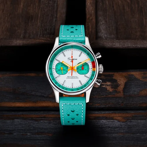 Imagen 2 del producto Reloj cronógrafo Sugess para hombre ST19, relojes de pulsera mecánicos con movimiento de cuello de cisne, reloj de carreras militar de piloto de cristal de zafiro, nuevo