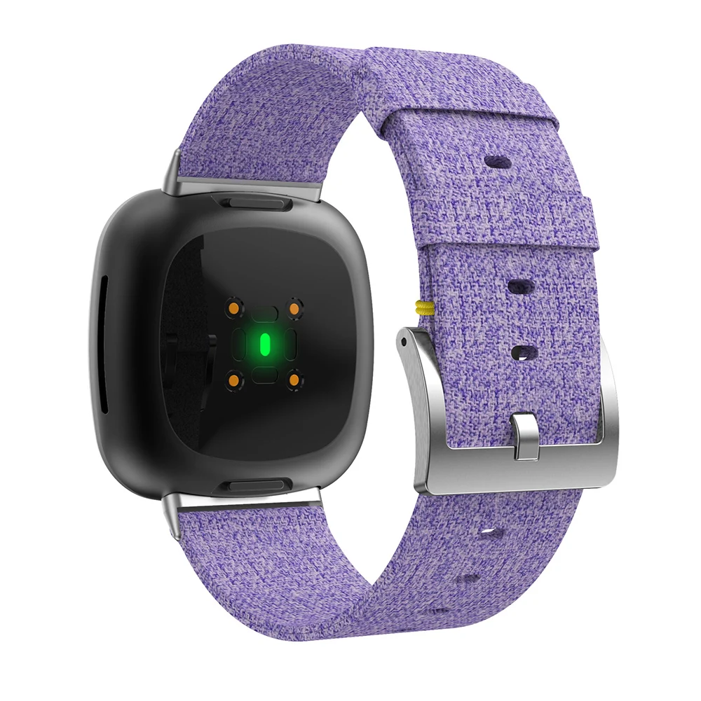 สำหรับ Fitbit Versa สายนาฬิกาแคนวาสคุณภาพสูง3สายนาฬิกาสำหรับ Fitbit SENSE smartwatch หลากสี