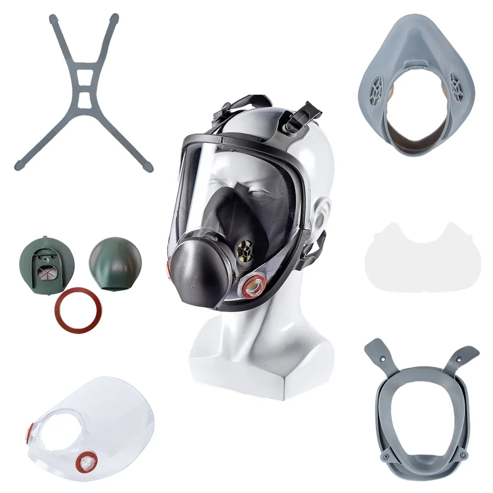 Sostituisci le parti per il respiratore con maschera antigas 3m 6800 6898 PC visiera/cintura per la testa/maschera per il naso della bocca accessori