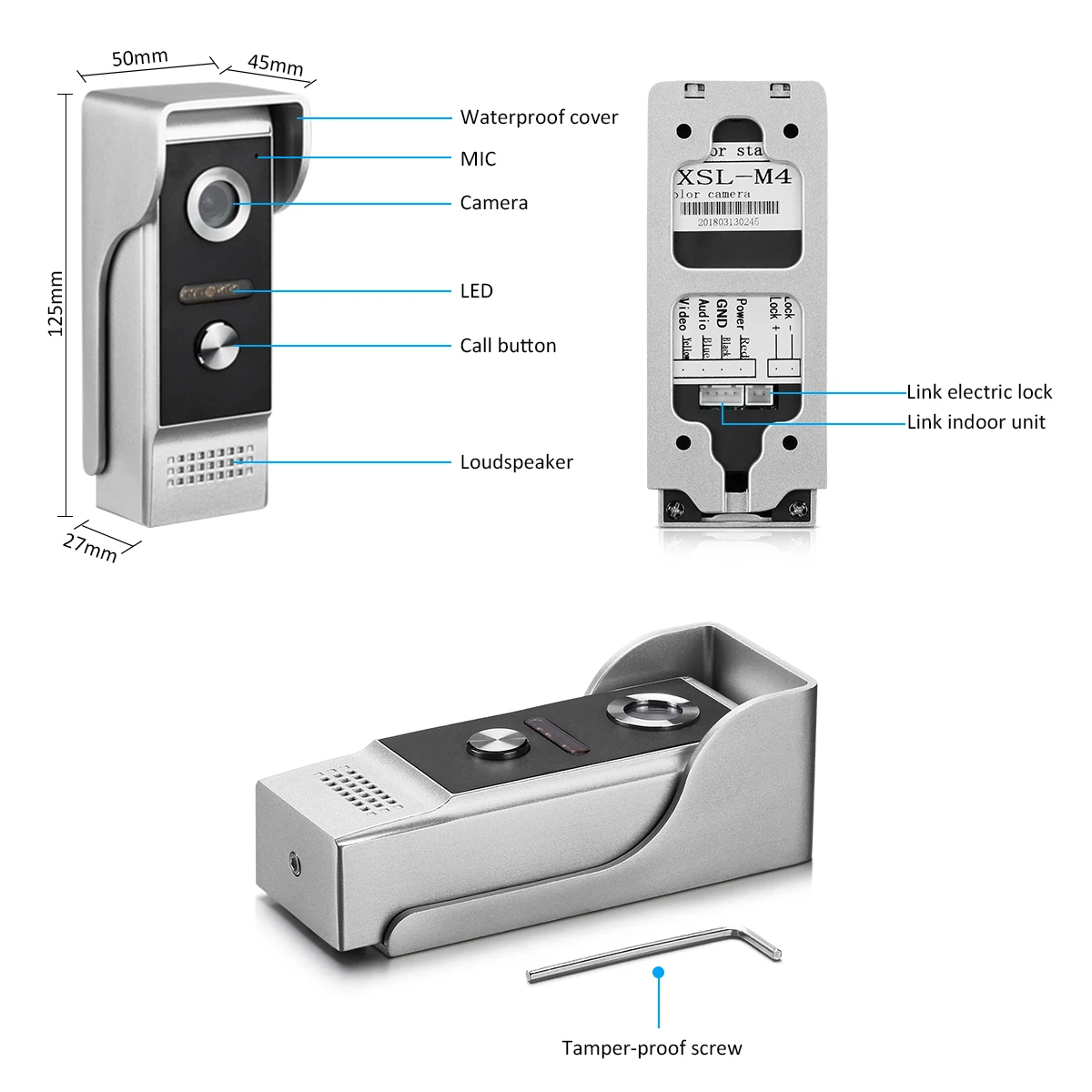 Imagem -06 - Intercomunicador Wifi com Trava Elétrica Suporte Inteligente Móvel Campainha ao ar Livre Câmera Vídeo sem Fio Telefone da Porta para Sistema de Segurança Doméstica