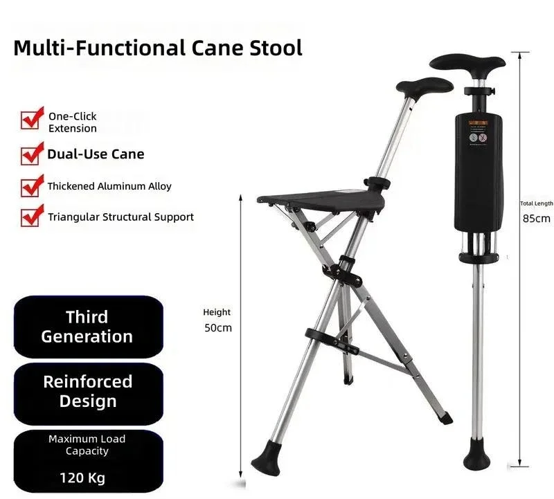 For for Crane Falcon Chair Multifunctional Thickened Aluminum Alloy One Click Unfolding Enhanced Triangular Structure Support