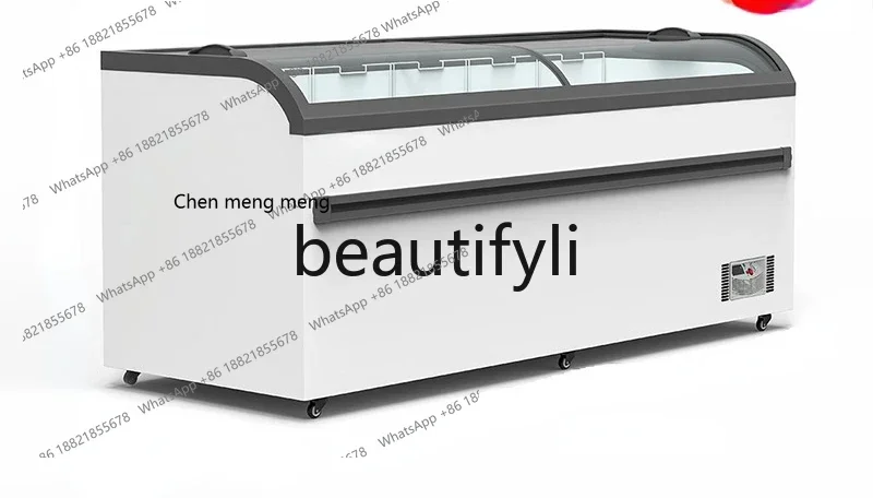 

Z189 Ice Cream Cabinet Commercial Glass Cover Sliding Door Supermarket Display Cabinet Freezer Refrigeration Freezer