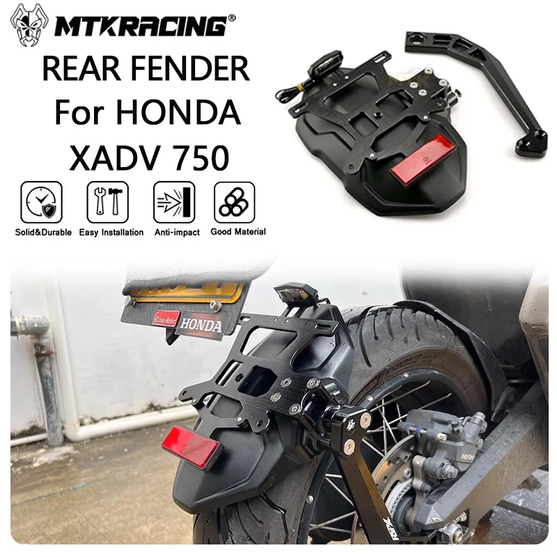 MTKRACING REAR FENDER For HONDA X-ADV750 2017-2024 Motorcycle Mudguard Rear Wheel Fender Wheel Splash Guard Cover Accessories