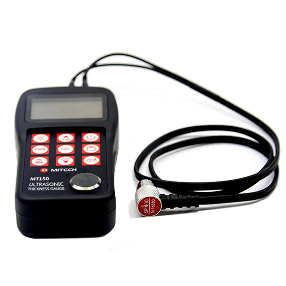 MT150 Digital Ultrasonic Thickness Guage For plastic, ceramic glass ultrasonic conductors precise measurement tester 0.75～300mm