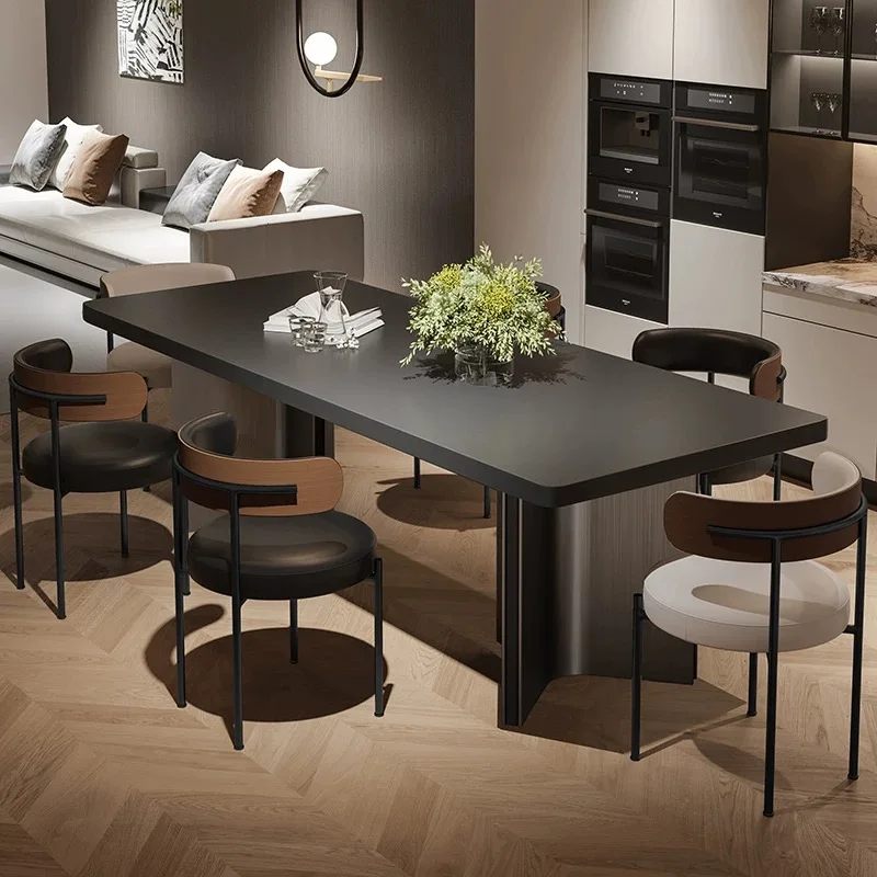 

Simple Nordic Modern Restaurant Table Aesthetics High Quality Light Luxury Aesthetics Dining Table Designer Muebles Furniture