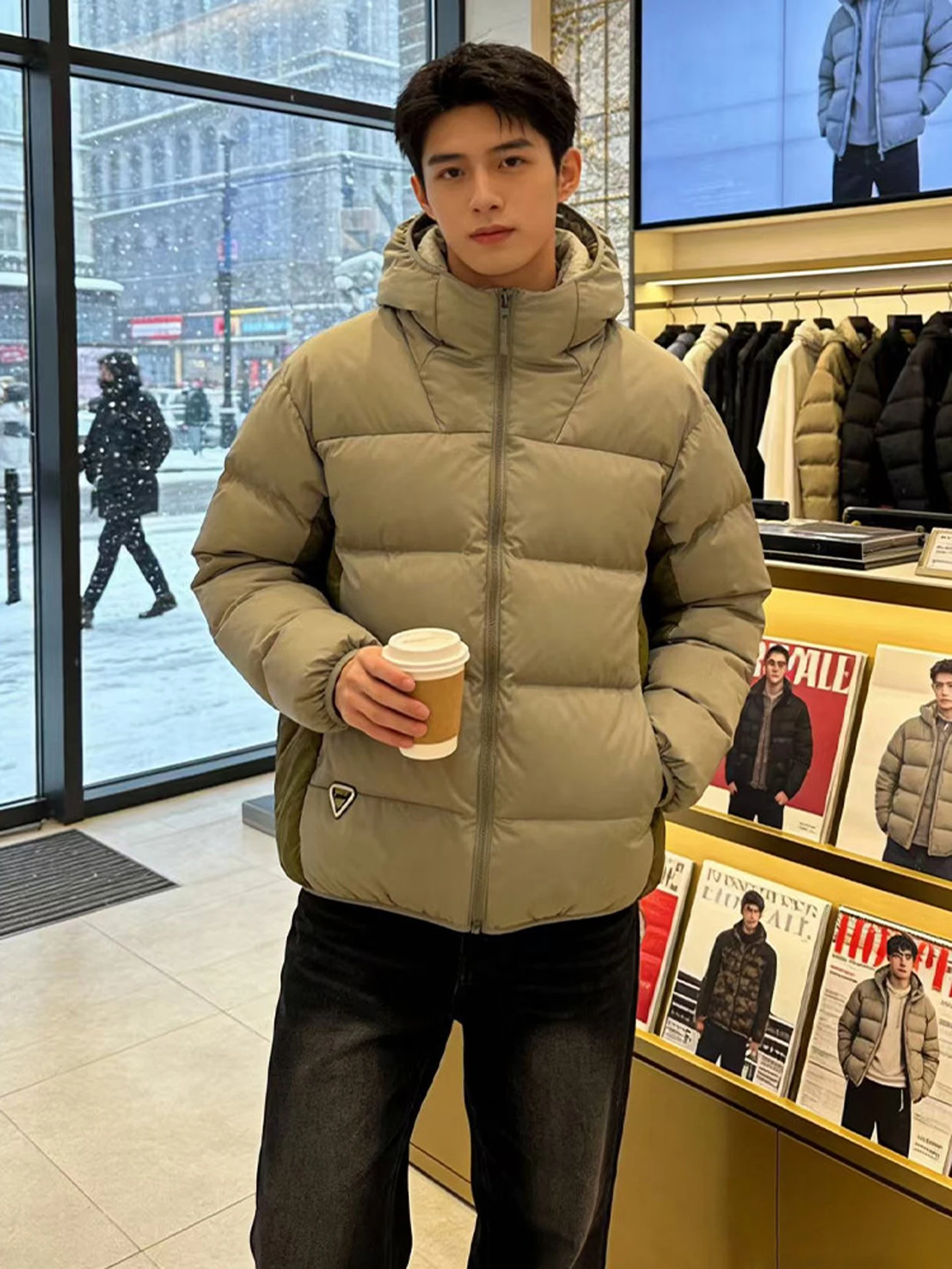 

Утепленная мужская зимняя куртка из хлопка для активного отдыха, устойчивая к износу, для катания на лыжах и сноуборде, с капюшоном