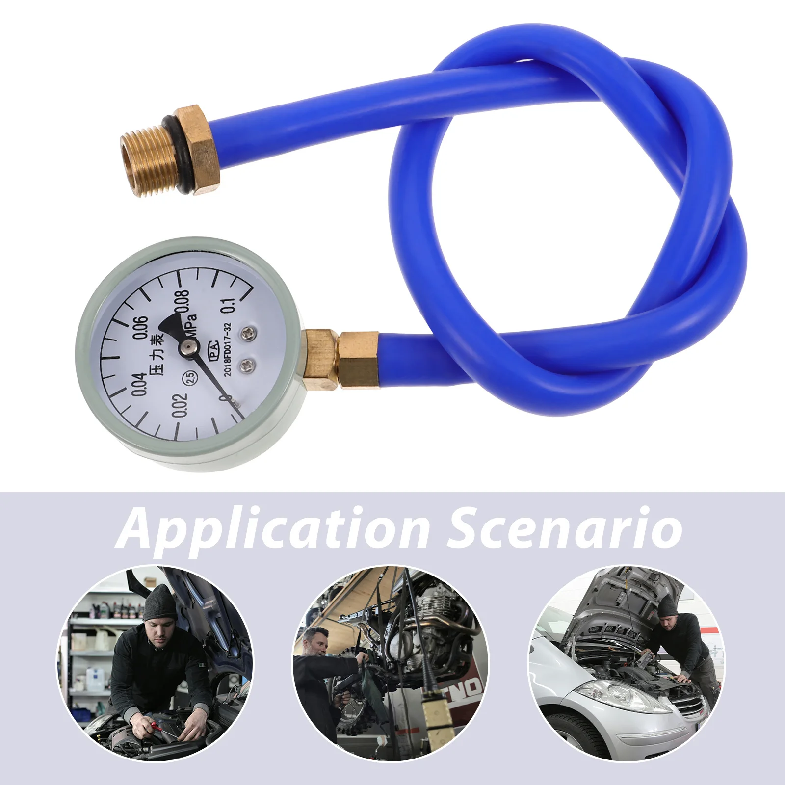 مجموعة أدوات قياس الضغط الخلفي للعادم أداة تشخيص السيارة عالية الدقة لأنظمة عادم السيارات المتينة مع خرطوم #5