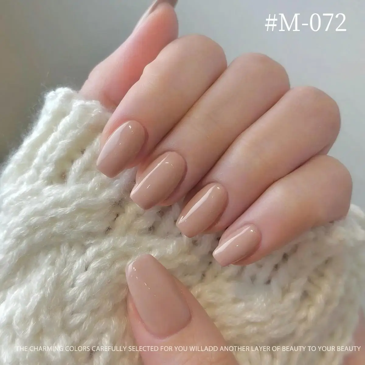 Zestaw 6 lakierów hybrydowych UV/LED w odcieniach nude i beżu, długotrwałe żele do manicure typu soak off, idealne do eleganckiego manicure francuskiego i ombre.