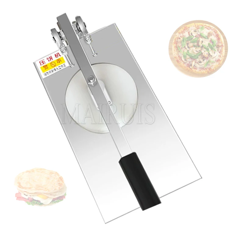 Manual Naan Cake Pizza Crust Dough Flattening Pressing Machine Packcake Roti Press Machine