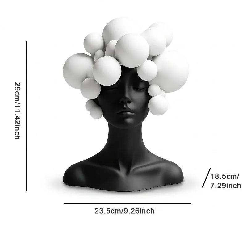 Creative Abstract Character Modeling Sculpture Ornament Living Room Porch Wine Cabinet Woman Statue Display Crafts Birthday Gift