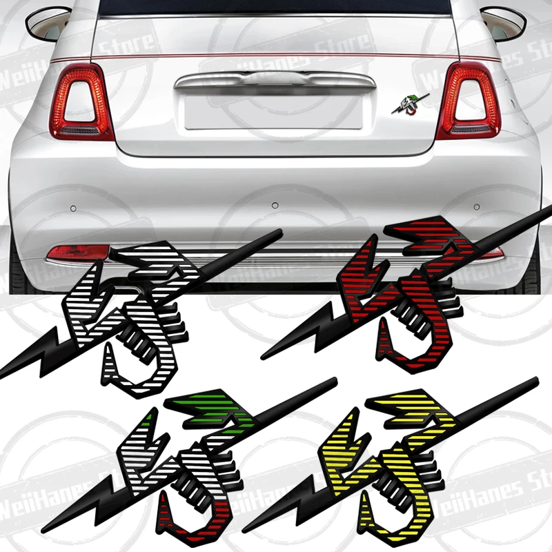 Metal para Lightning Scorpion Fiat Abarth 500 500L 500X 500C 500E PANDA PUNTO pegatina de rejilla insignia del cuerpo del maletero trasero del coche