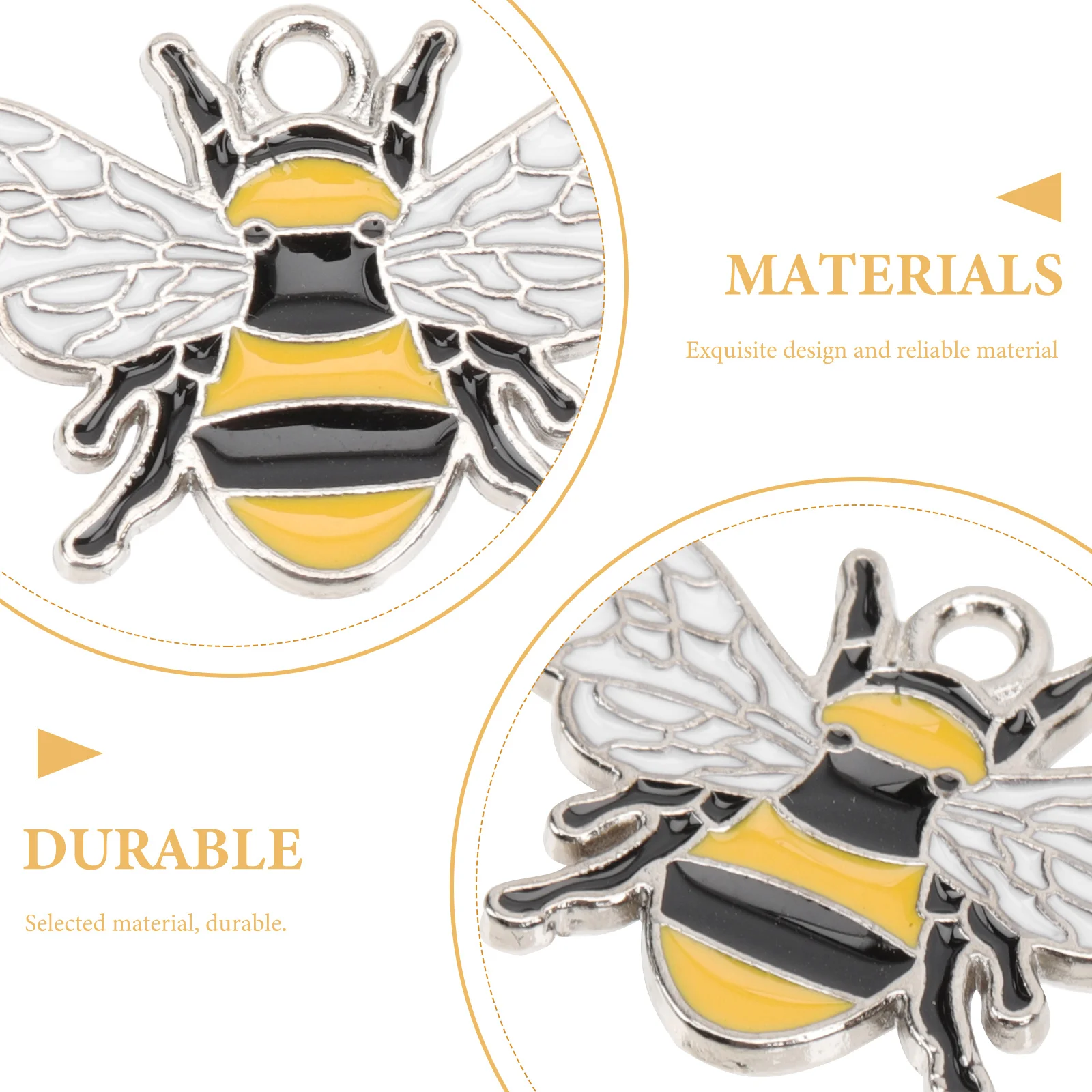 

20pcs Alloy Pendant Accessories Durable Lightweight DIY Material Jewelry Making Enamel Honeycomb Charms Cute Bee Decor Pendant