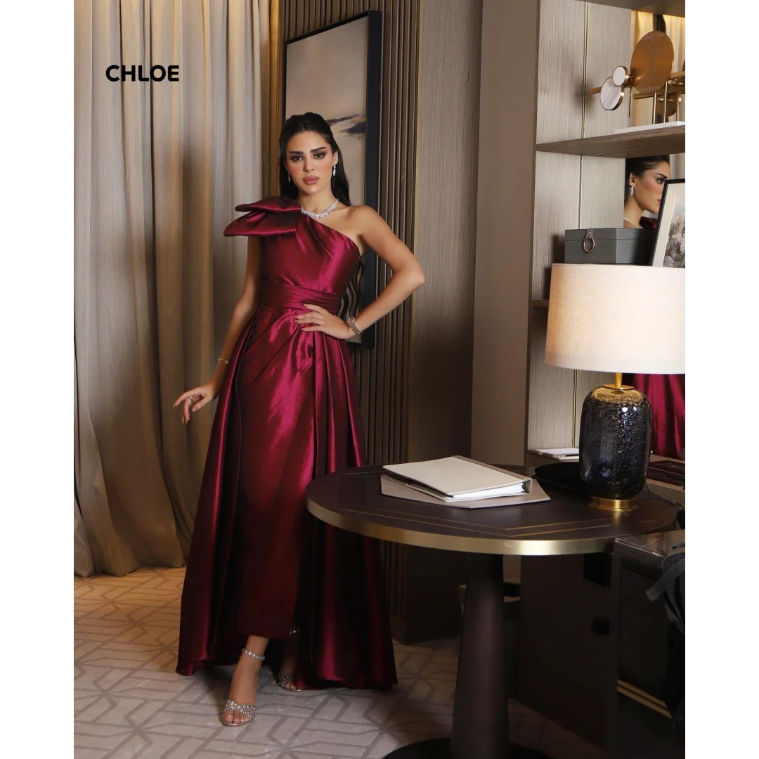 

Line A Evening Dress Woman One Shoulder Women's Elegant Dresses for Special Event Custom Made Sleeveless Robe De Cocktail Femme