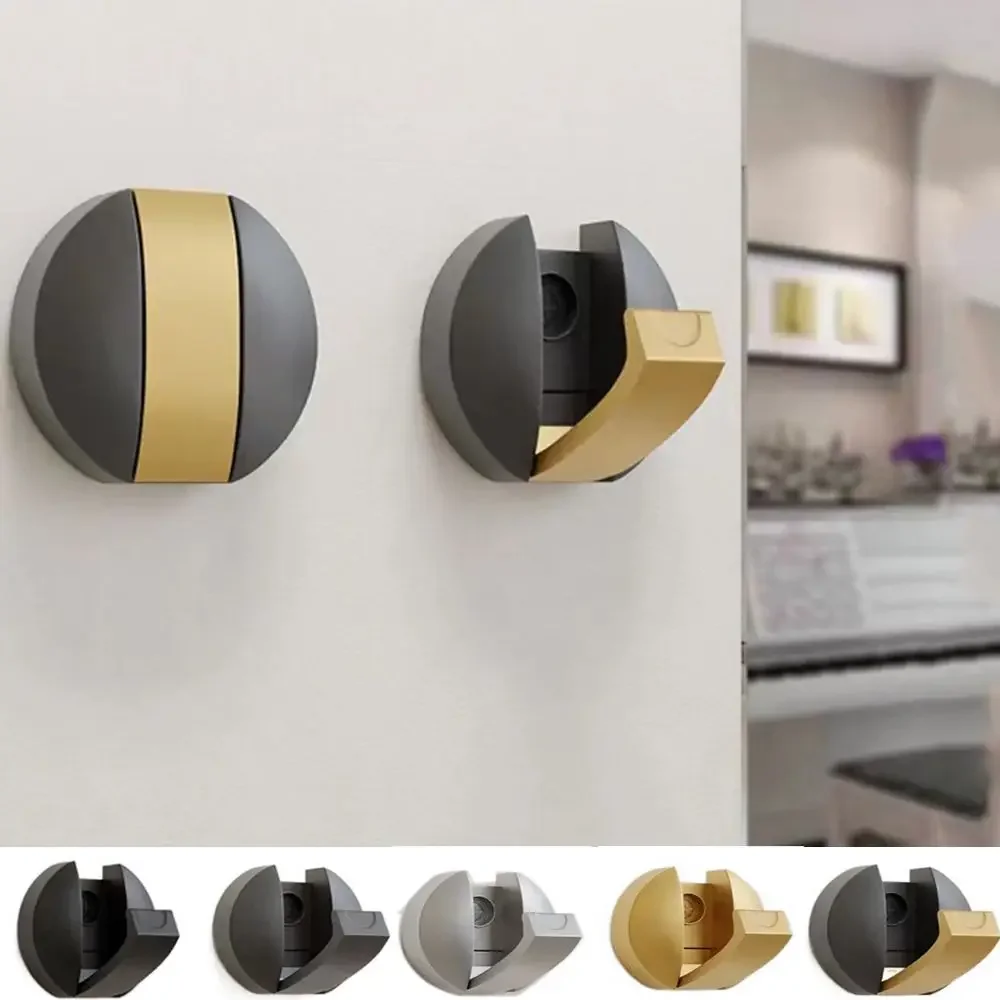 

Modern Space Aluminum Folding Wall Hook Round Matte Black/Gold Coat Hook Wall-Mounted Invisible Towel Hanger Home