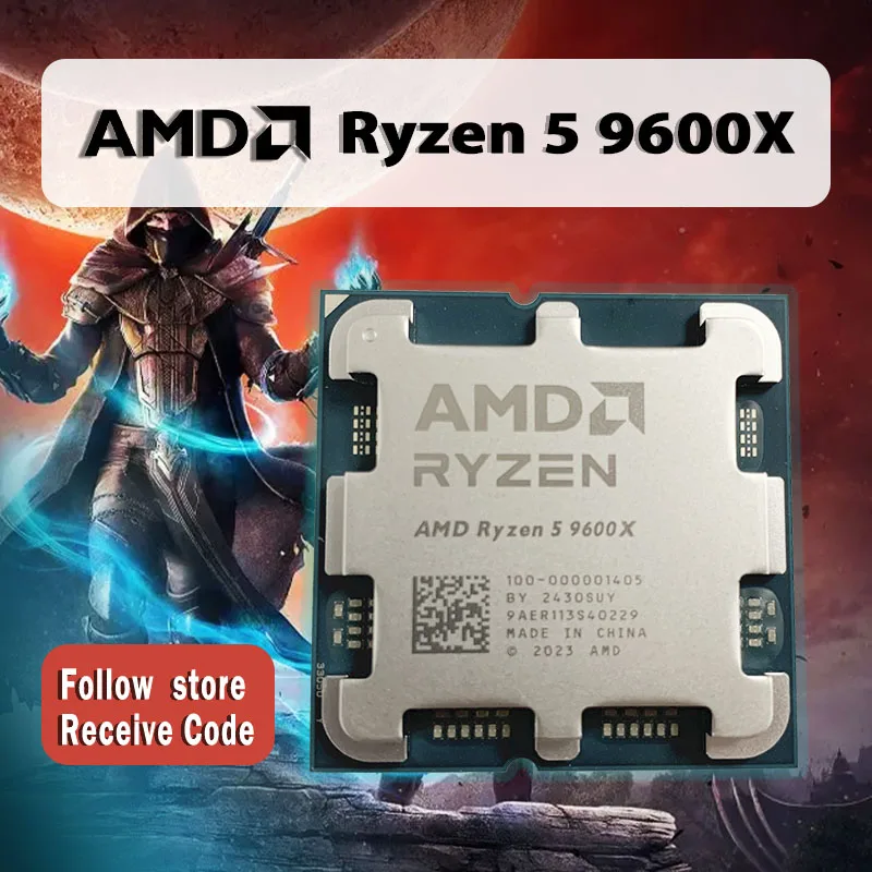 NEW AMD Ryzen 5 9600X R5 9600X 5.4GHz 6-Core 12-Thread Desktop CPU Processor 4NM 38M 100-000001405 Socket AM5 Without Fan