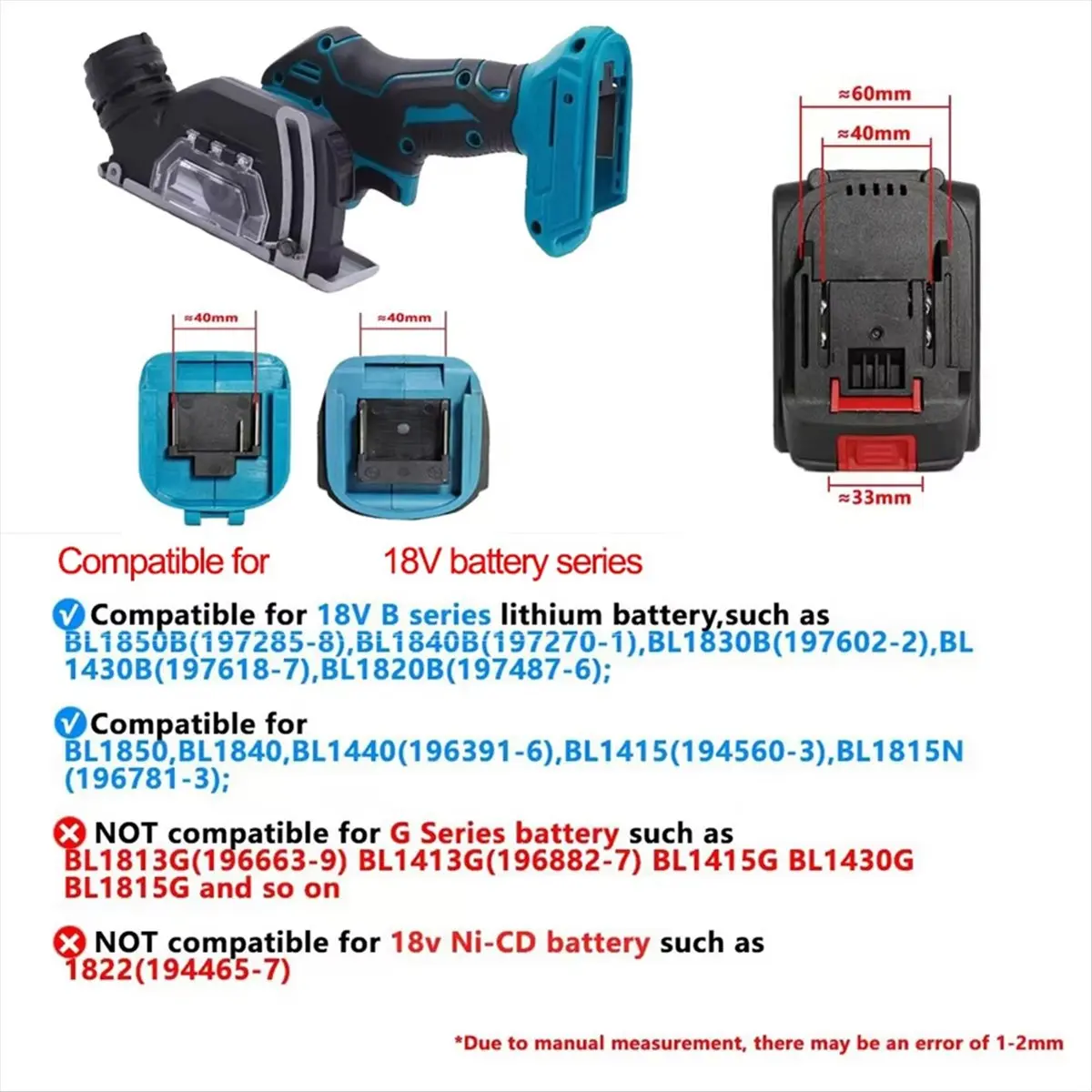 

(AIMA) Mini Angle Grinder Cordless 3 Inch Electirc CUT OFF Tool Cutting Circular Saw Power Tool for Makita 20V Battery
