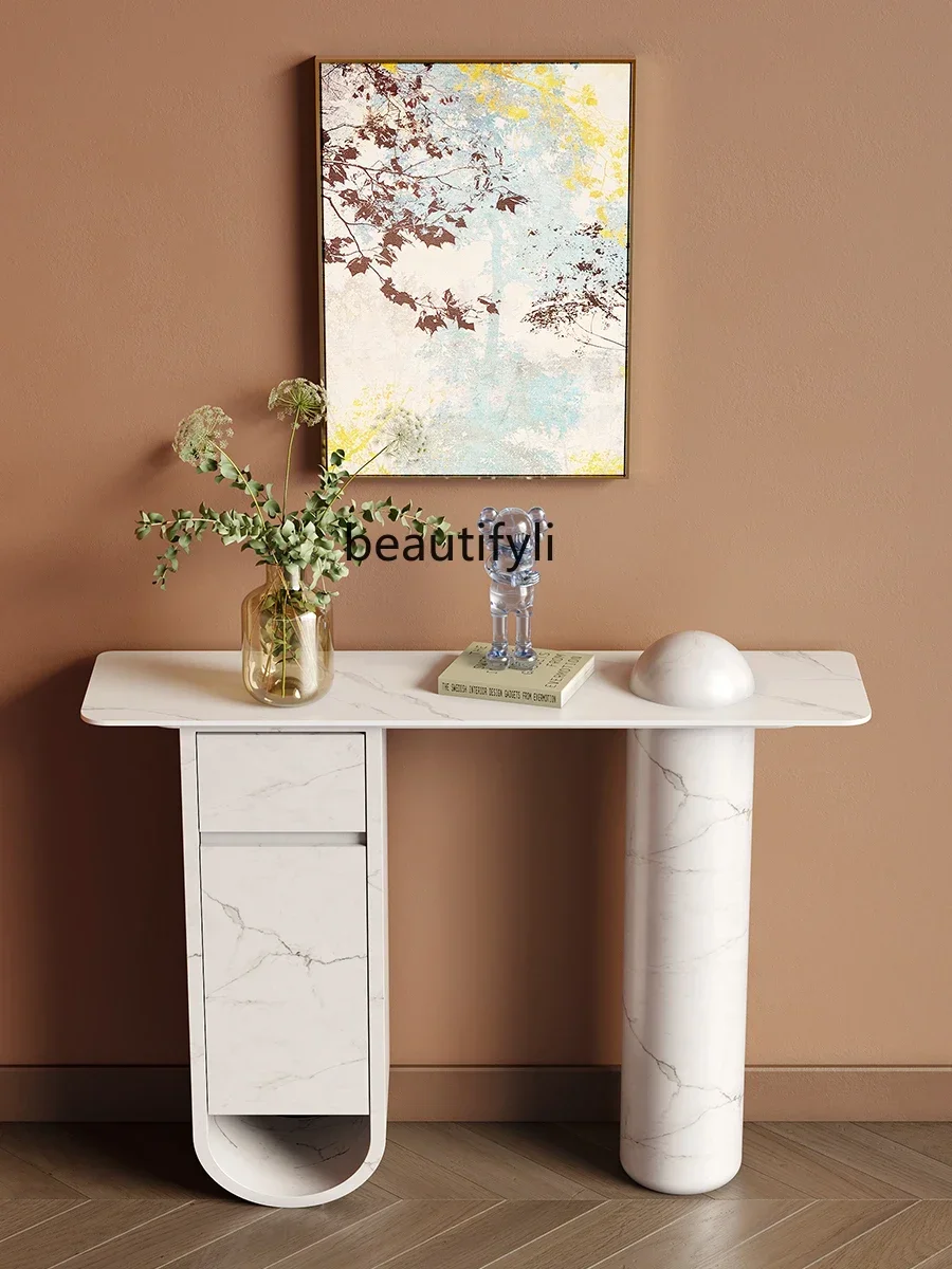 

new LBX-Long Narrow Table Light, Luxury Entrance Cabinet, Living Room and Hotel, Side View, Desk