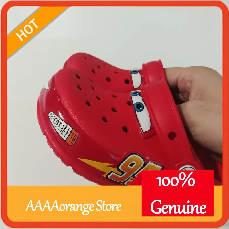 

Disney Cars Lightning McQueen Kids Waterproof Sandals Red Light Up Slippers Outdoor Beach Shoes Breathable Children Gift