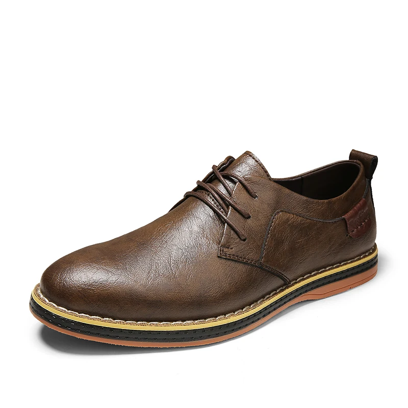 

Men's British Style Leather Oxford Business Casual Shoes Office Lace Up Derby Dress Shoes For Gentleman Oxfords