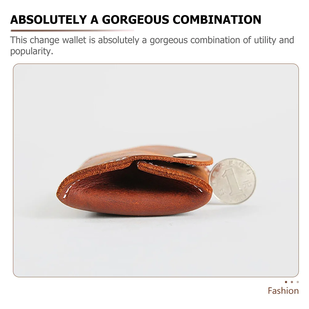 Durable Small Coin Organizer Men Coin Pocket Lightweight Travel Earphone Pouch Fashionable Button Design Clutch