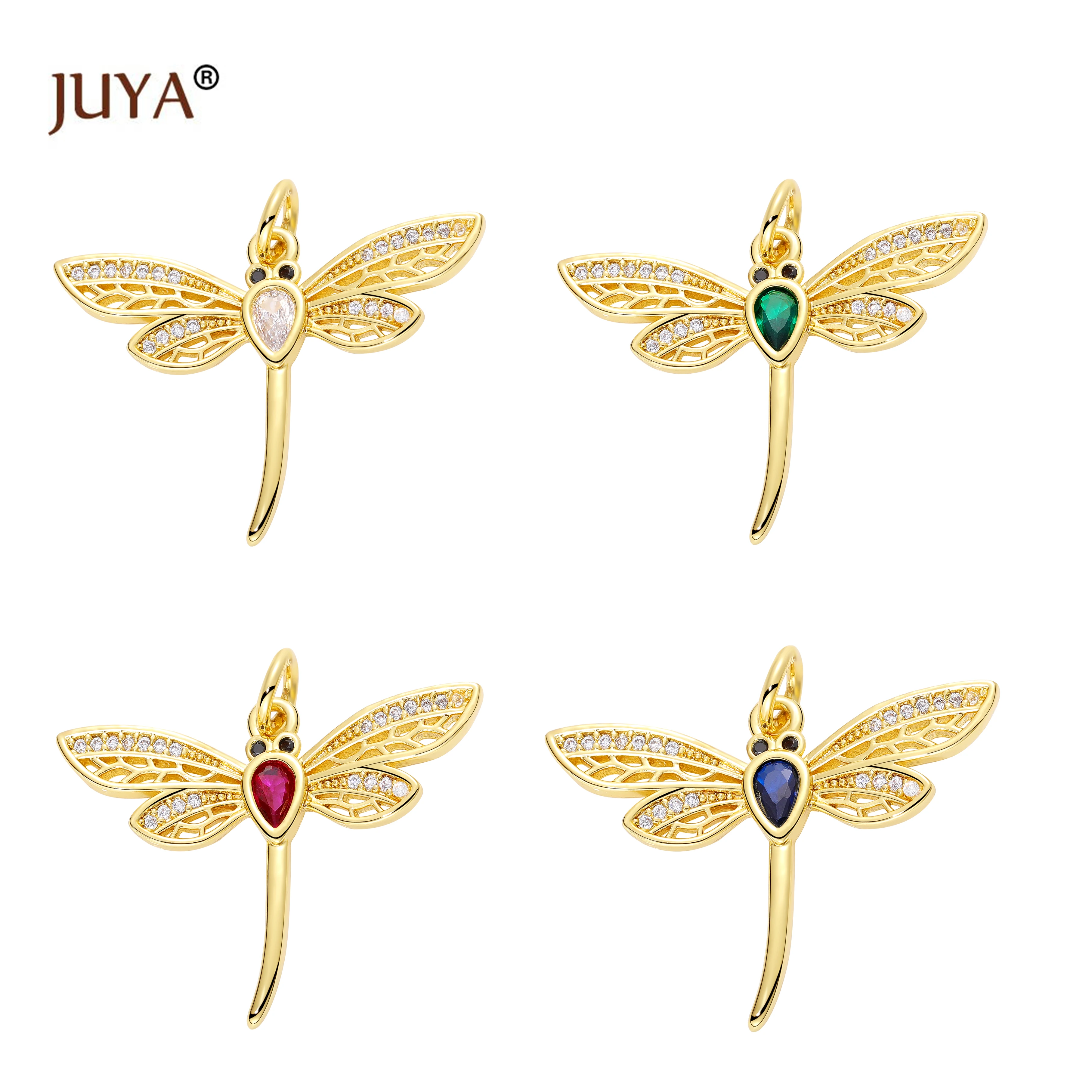 

JUYA Fashion Dragonfly Pendant Necklace Copper Plated Gold Plated DIY Handmade Jewelry Making Supplies Accessories