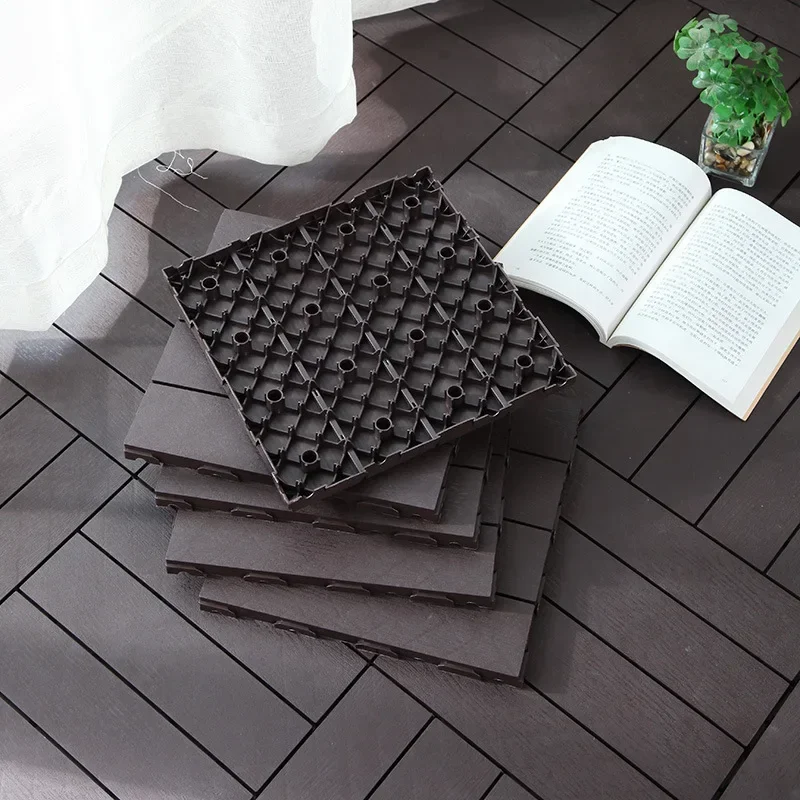 Plastic Assembled Flooring, Self Assembling, Balcony, Terrace, Courtyard, Renovation, Imitation Wood, Self Laying, Home Decor