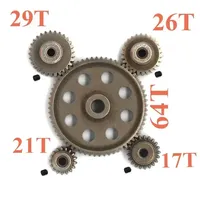 11184 Metal Diff Main Gear 64T 11181 Motor Pinion Gears 21T Truck 1/10 RC Parts HSP BRONTOSAURUS Himoto Amax Redcat Exceed 94111