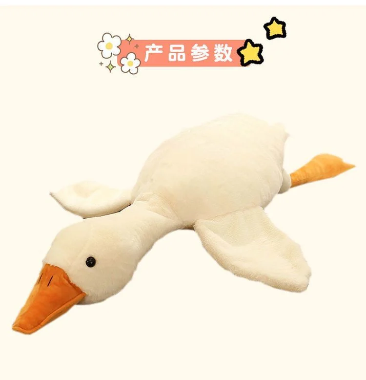 50-190 cm Kawaii Große Gans Stofftier Ente Rosa Riesige Gans Plüschtiere Schlafkissen Große Weiche Puppe Geschenke für Kinder – Detail 9
