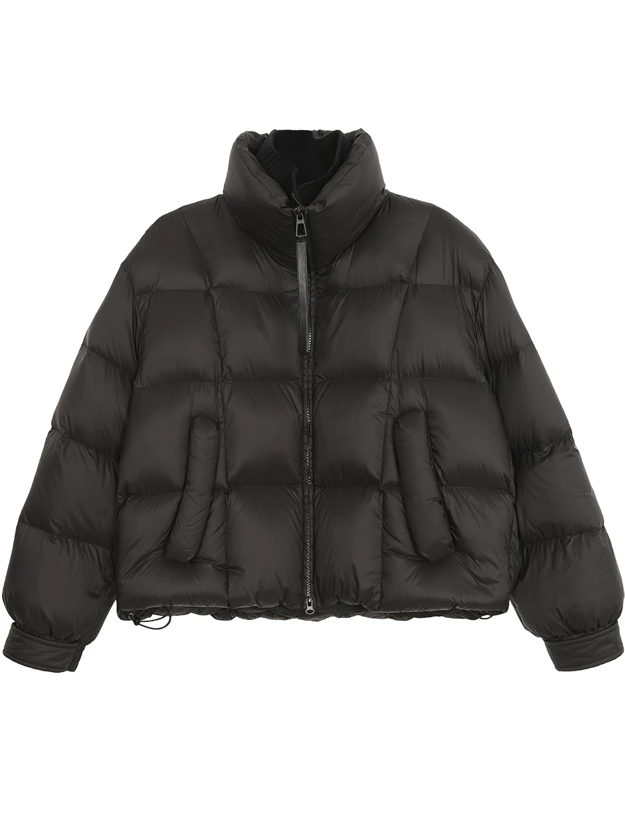 Kurtka puchowa damska Bla Du, nowa zimowa kurtka typu puchowa, super piękna, z 90% białego puchu, designerska odzież wierzchnia.