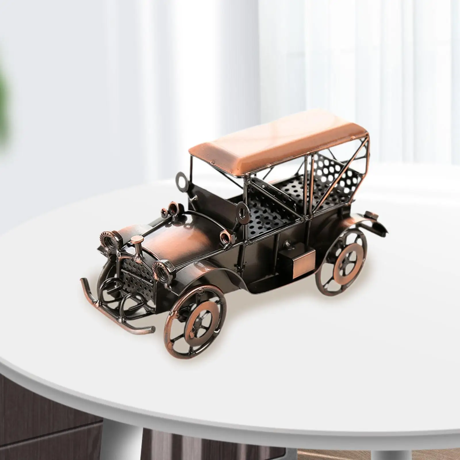 Vintage Designed Metal Car Model Handcrafted Collection Versatile Decorative for Boyfriend 8.2x2.3x4.7inch Desktop Decoration