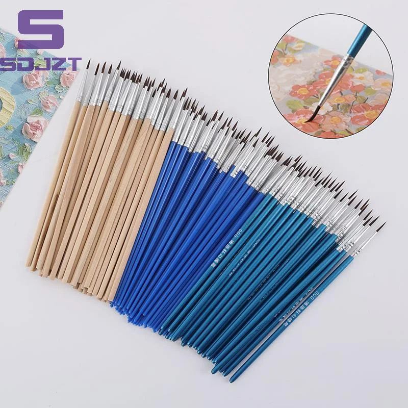 New.20Pcs For Painting Brushes For Artistic Multifunction Hook Line Pen Nylon Hair Paint Brush Pointed Paint Oil Painting Brush